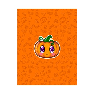 Cute little monster pumpkin pattern T-Shirt