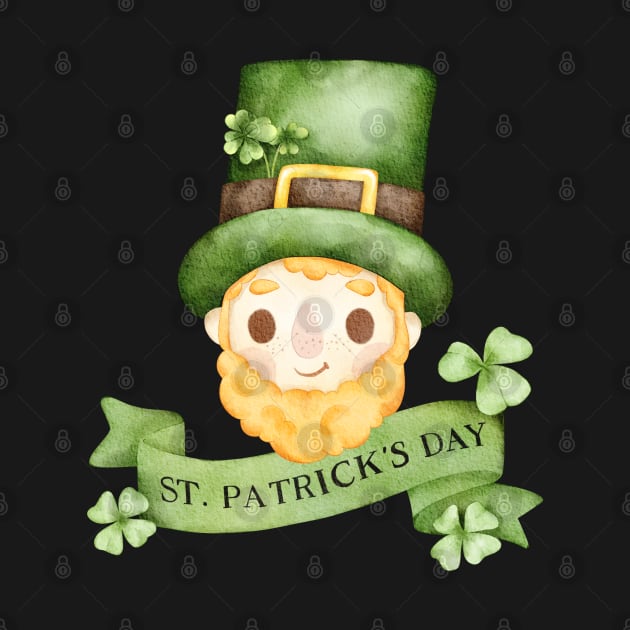 Happy Leprechaun with ginger beard. Happy St. Paddy's Day! by UnCoverDesign