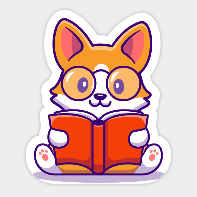 Book Read Sticker by corgiyolk for iOS & Android