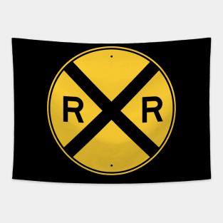 Railroad Xing Sign (new) Tapestry