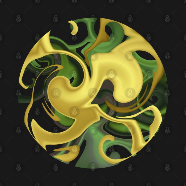 gold & green emerald, abstract by rh_naturestyles