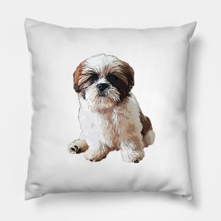 Shih Tzu Cute Puppy Dog Pillow