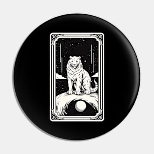 Lion Tarot Card Astrology Occult Mystical Pin