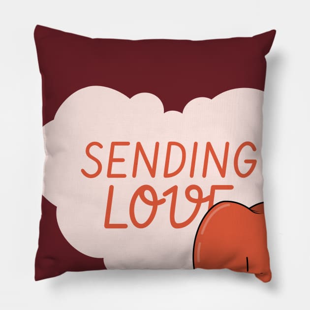 sending love - Dotchs Pillow by Dotchs