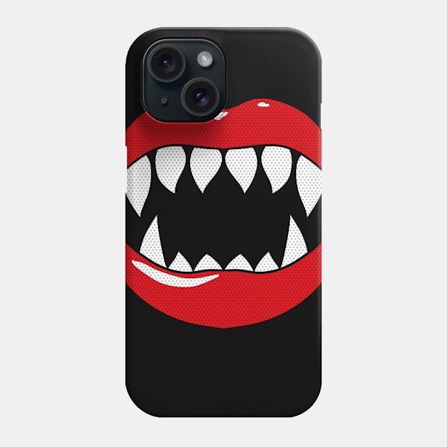 Vampire Teeths Phone Case by nickbeta