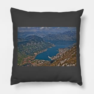 Bay of Kotor, Montenegro Pillow