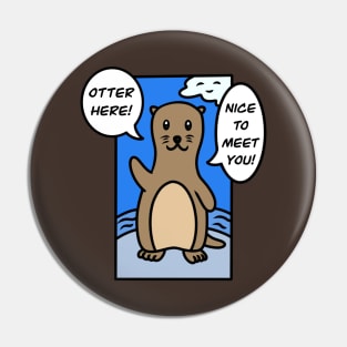 Cute cartoon otter Pin