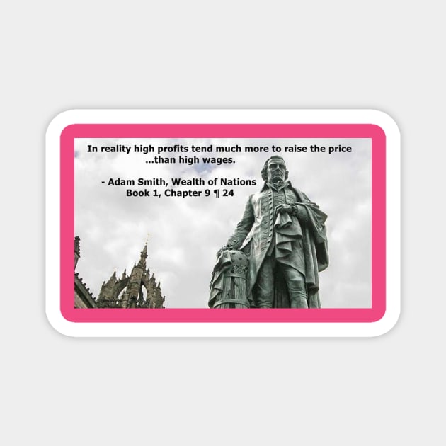 Adam Smith T-Shirt Magnet by WesterStreetArt