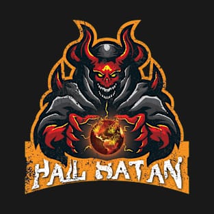 Hail Satan Burning Earth T-Shirt