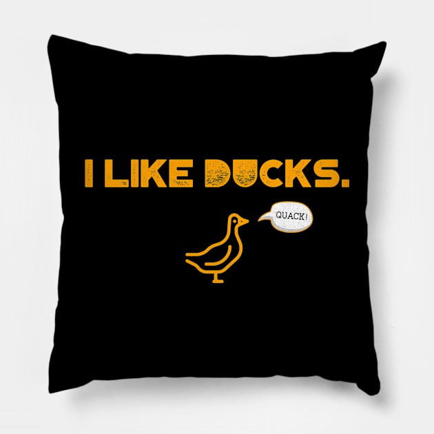 I like ducks. Quack! Pillow by marko.vucilovski@gmail.com