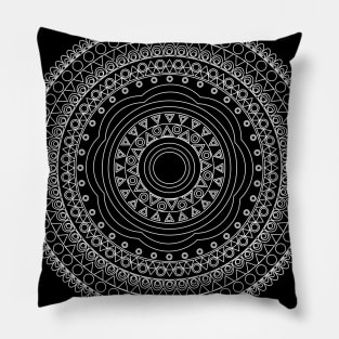 Mandala no 4 (invert) Pillow