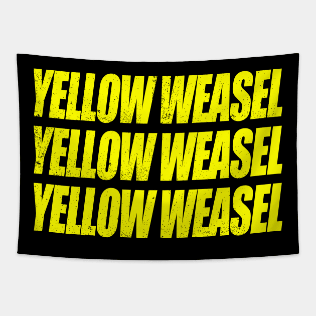 yellow weasel Tapestry by S-Log