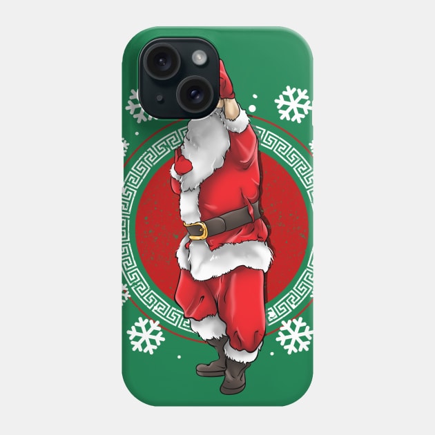 Karate Martial Arts Santa Claus Merry Christmas Phone Case by E