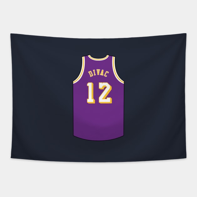 Vlade Divac Los Angeles Jersey Qiangy Tapestry by qiangdade