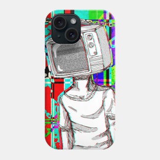 TV Head Phone Case