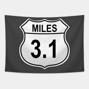 3.1 Mile 5k US Highway Sign Tapestry