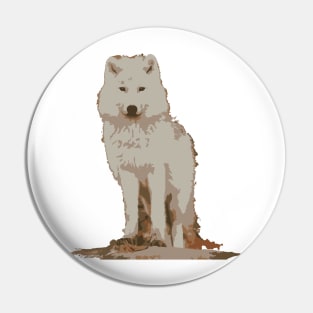 White wolf Pin