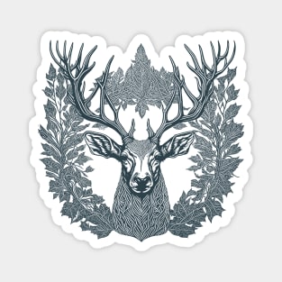 Deer in Noir Ink Magnet