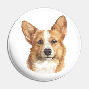 Pembroke Welsh Corgi Watercolor Art Pin