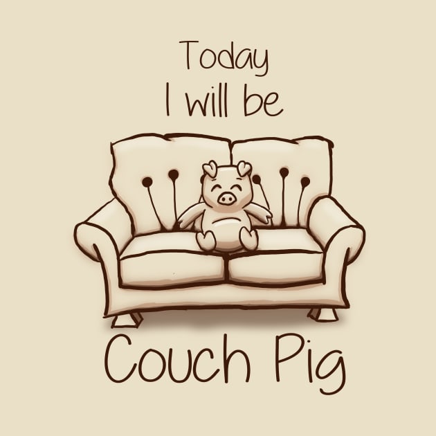 Couch Pig (Monochrome) by vpdesign