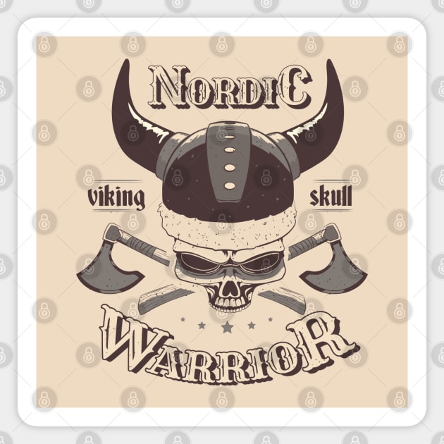 Warrior Skull - Viking - Sticker