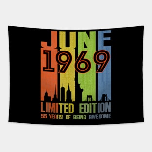 June 1969 55 Years Of Being Awesome Limited Edition Tapestry