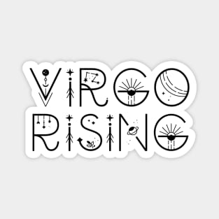 Virgo rising sign celestial typography Magnet