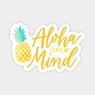 Aloha State of Mind with Pineapple Magnet