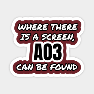 AO3 Enthusiast Typography Magnet
