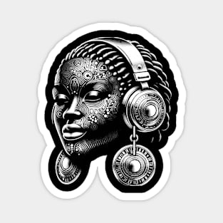 Afrocentric Woman Music Magnet