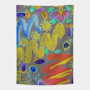 doodles  watercolor abstraction art Tapestry