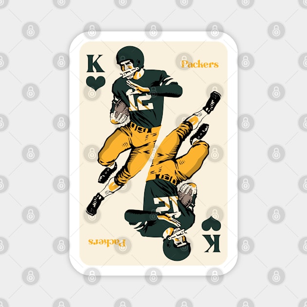 Green Bay Packers King of Hearts Magnet by Rad Love