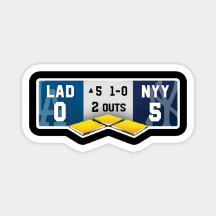 Dodgers Yankees 5th Inning World Series Magnet