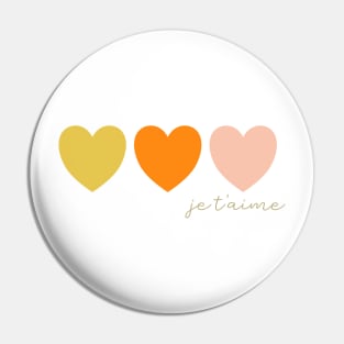 Je T'aime Hearts Pin