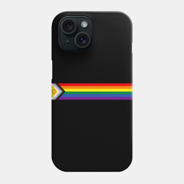 Intersex Inclusive Progress Pride Flag: Retro Horizontal Stripes Phone Case by BadassCreations