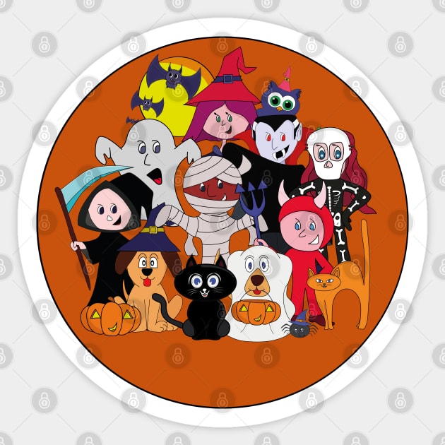 Halloween Characters Fun Stickers