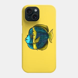 Angelfish Tropical Fish With Eyelashes Phone Case