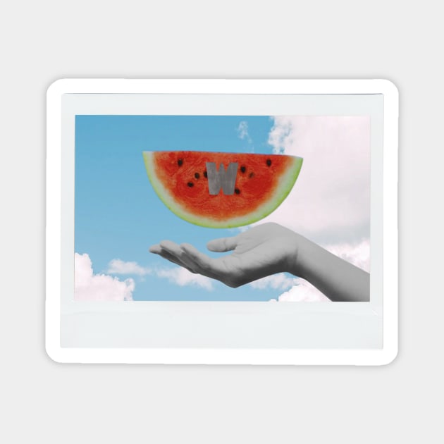 Watermelon Polaroid Magnet by off the menu