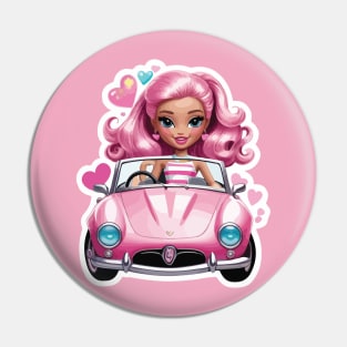 Pink Barbie Car Pin