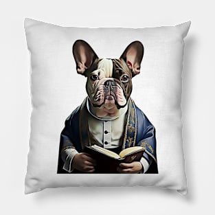 Reverend French Bulldog Pastor Frenchie Pillow