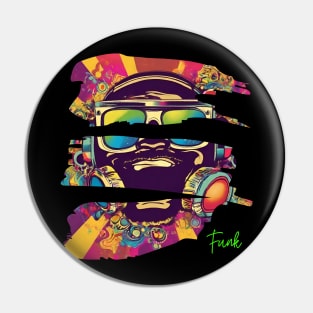 FUNK Music Trippy Art Pin