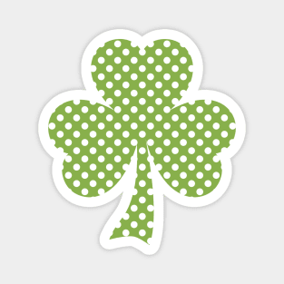 Greenery Shamrock Clover Polka dots St. Patrick's Day Magnet