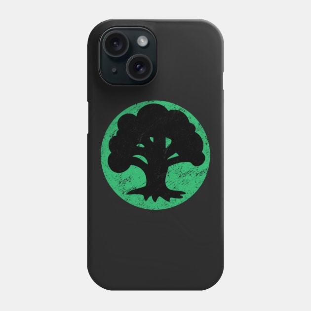 Green Mana Magic The Gathering Vintage Phone Case by KrateMilk