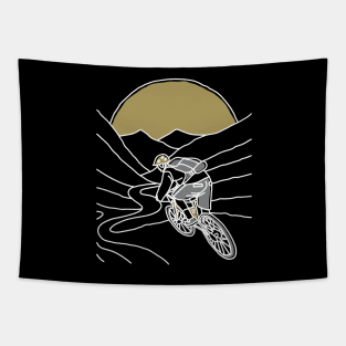 Mountain Biker (Dark Color) Tapestry