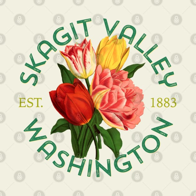 Skagit Valley Washington Vintage Tulip Gardeners Floral by Pine Hill Goods