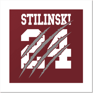 Stiles Stilinski 24 Beacon Hills Cyclones Hockey Jersey Teen Wolf TV Series  White