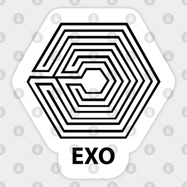 exo logo exo logo sticker teepublic