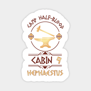 Cabin #9 in Camp Half Blood, Child of Hephaestus – Percy Jackson inspired design Magnet