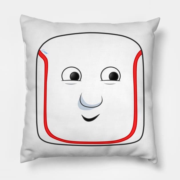 Harold the Helicopter happy face Pillow by corzamoon