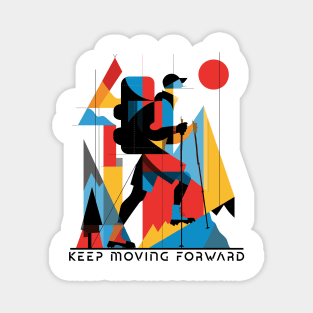 Abstract T-Shirt Design Keep Moving Forward Magnet